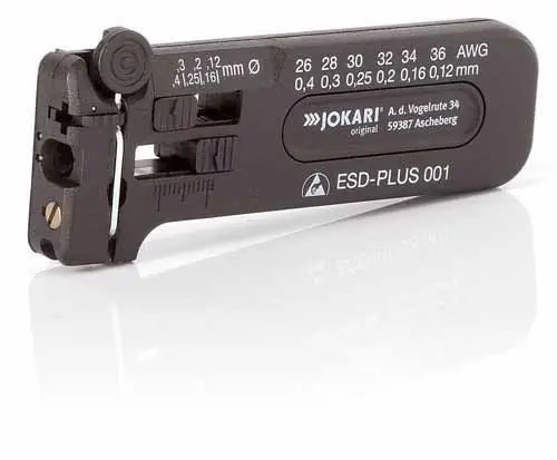 Jokari 40027 PWS-Plus 001 ESD-Safe Adjustable Wire Stripper for 26 to 36 AWG Wire