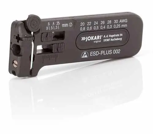 Jokari 40028 PWS-Plus 002 ESD-Safe Adjustable Wire Stripper for 20 to 30 AWG Wire