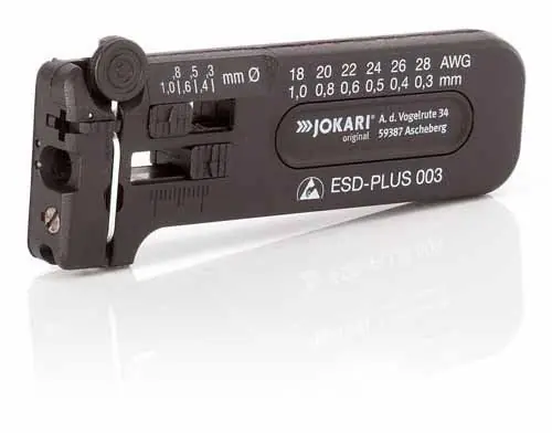 Jokari 40029 PWS-Plus 003 ESD-Safe Adjustable Wire Stripper for 18 to 28 AWG Wire