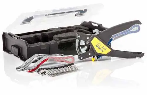 QUADRO PLUS Ratcheting Multi-Tool for 14 to 20 AWG Wire, includes 3 Magazine End Sleeves
