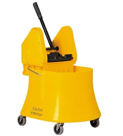 Vileda 131580 Downpress Wringer and Bucket, Yellow, 26-40 Quart Capacity