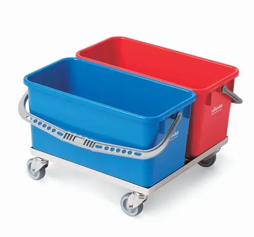 Vileda 149624 Double Bucket Chassis with Two 6 Gallon Buckets