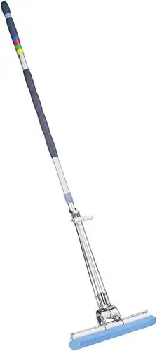Vileda 122910 Roll-O-Matic® Cleanroom Sponge Roller Mop with Aluminum Extendable Handle, 14"