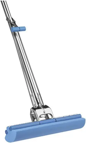 Vileda 118549 Roll-O-Matic® Original Sponge Roller Mop with Stainless Steel Fixed Handle, 10" x 48"