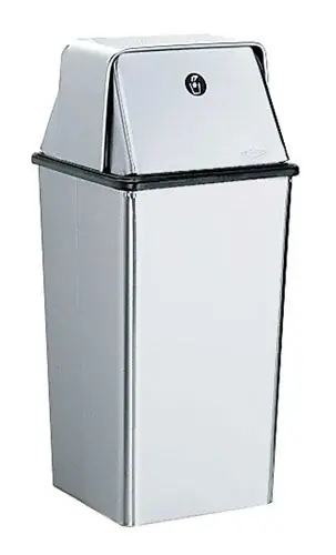 CleanPro® B-2250 Stainless Steel Waste Receptacle with Swing Top, 13 Gallon