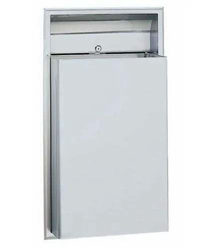 CleanPro® B-3644 ClassicSeries® Recessed Stainless Steel Waste Receptacle, 12 Gallon