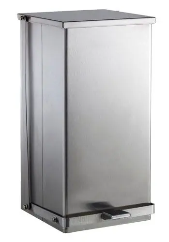 CleanPro® B-221216 Foot Operated Stainless Steel Waste Receptacle, 12 Gallon