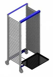 BUILT RIGHT CWT1847-E Side Load Welded Tray Cart with 20 Slots, 18" x 26" x 47"