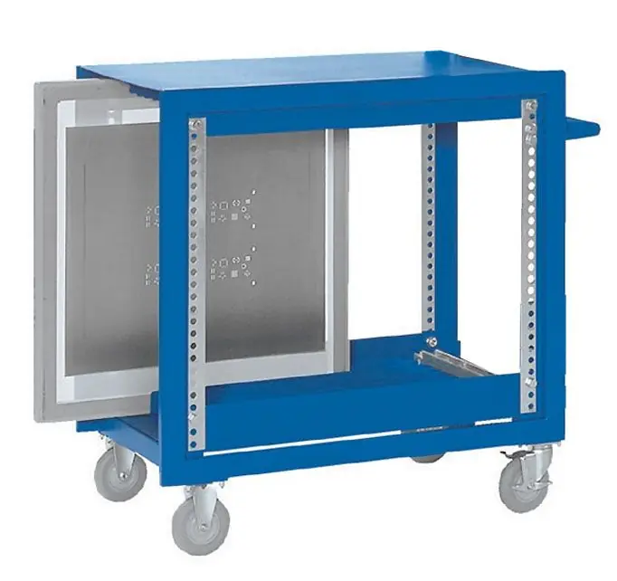 BUILT RIGHT CWOT3642-W Open-Style Welded Stencil Cart with Worksurface, 36" x 37" x 42"