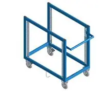 BUILT RIGHT CWOT3676 Open-Style Welded Stencil Cart, 36" x 37" x 76"