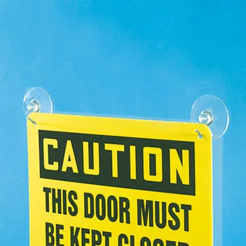 Accuform HFN154 Clear Sunction Vinyl Cups with Hooks