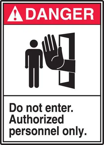 "DO NOT ENTER" ANSI Danger Sign, 10" x 14"