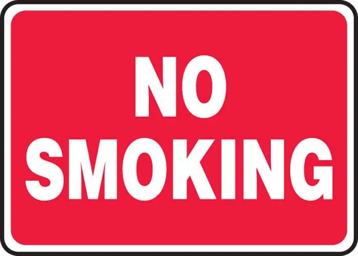 "NO SMOKING" Sign, 14" x 10"