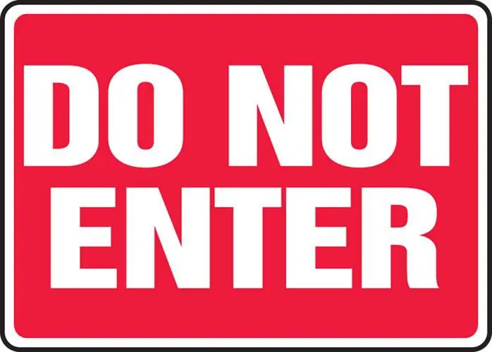 "DO NOT ENTER" Sign, 14" x 10"