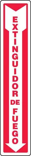 "EXTINGUIDOR DE FUEGO" Spanish Sign, 4" x 24"