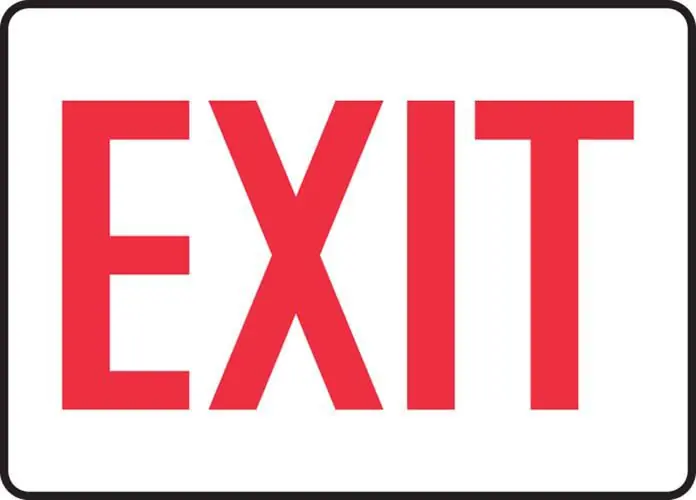 "EXIT" Sign, 14" x 10"