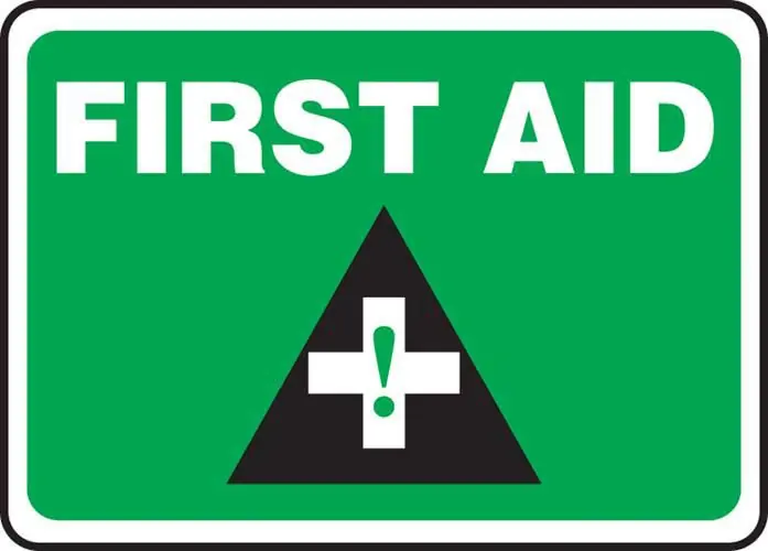 "FIRST AID" Sign, 14" x 10"
