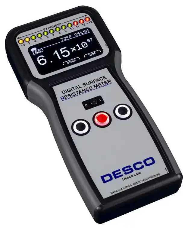 Desco 19291 Digital Surface Resistance Meter, includes NIST Certificate