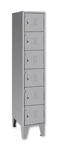 Pucel MTL-1212-72 Multi-Tier Steel Lockers with 6 Doors, 12" x 12" x 72"