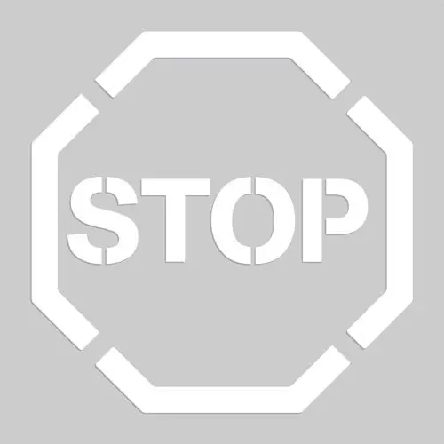 Accuform PMS205 "STOP" Floor Marking Stencil, 20" x 20"