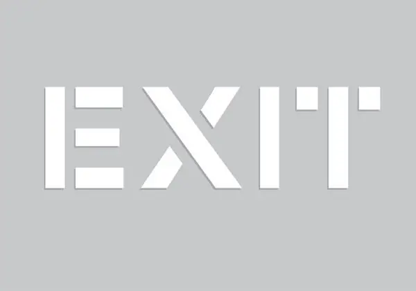 Accuform PMS252 "EXIT" Floor Marking Stencils, 20" x 20"