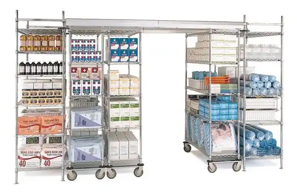 Metro Top-Track® High-Density Storage System, Chrome