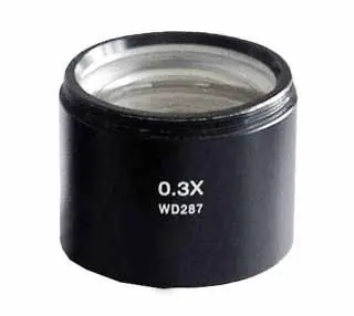 View Solutions SZ05014111 Auxiliary Objective Lens for 6.7-45x Stereo Zoom Microscopes, 0.3x