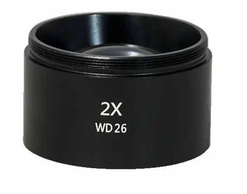 View Solutions SZ05014611 Auxiliary Objective Lens for 6.7-45x Stereo Zoom Microscopes, 2x