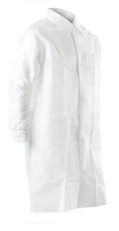 Alpha ProTech Critical Cover® AlphaGuard® Disposable Lab Coats with 3 Pockets & Knit Wrists, White