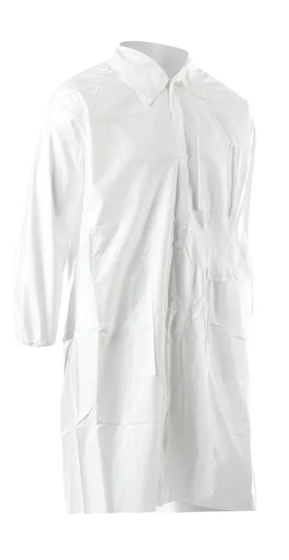 Alpha ProTech Critical Cover® ComforTech® Disposable Lab Coats with 3 Pockets & Elastic Wrists, White