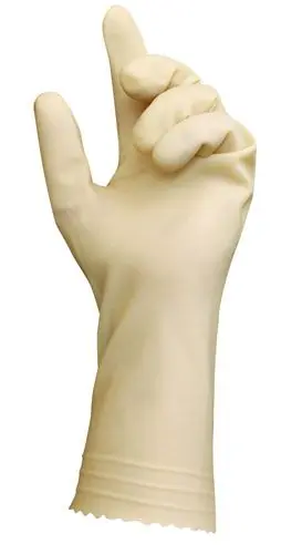 Ansell 88-394 Versatouch® Unlined Chlorinated 20 Mil Latex Gloves, Natural