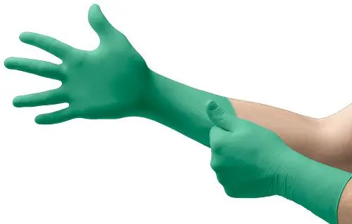 Ansell 93-300 Touch N Tuff® 6 Mil Anti-Static Nitrile Cleanroom Gloves, Green, 12"
