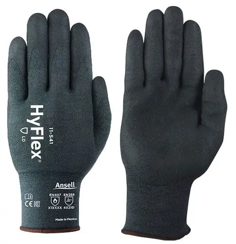 Ansell 11-541 HyFlex® 18-Gauge Anti-Static Cut-Resistant Kevlar® Gloves, Gray