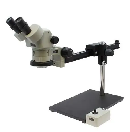 Aven SPZ-50 Stereo Zoom Binocular Microscope with Boom Stand & LED Ring Light