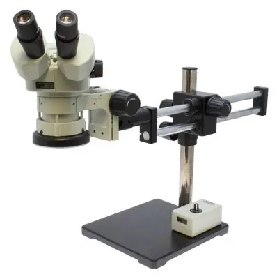 Aven SPZ-50 Stereo Zoom Binocular Microscope with Dual Boom Stand & LED Ring Light
