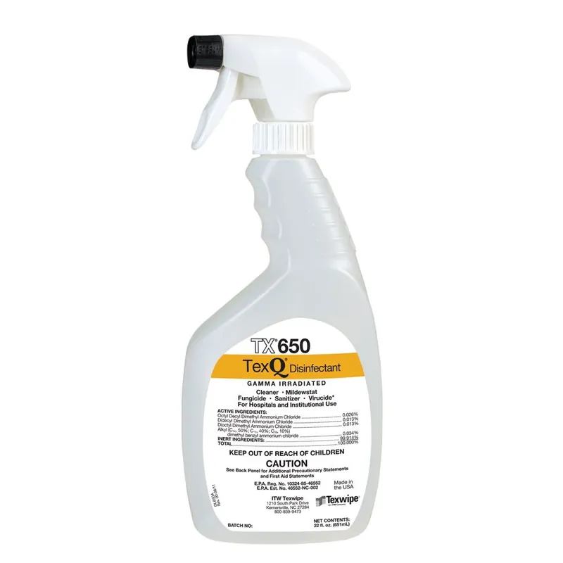 Texwipe each TexQ® Ready-To-Use Disinfectant, 22 oz. Spray Bottle