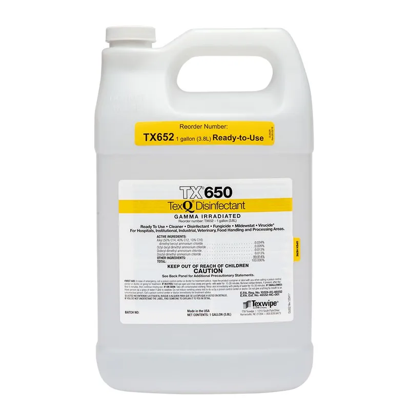 Texwipe TX652 TexQ® Ready-To-Use Disinfectant, 1 Gallon Bottle (Case of 4)