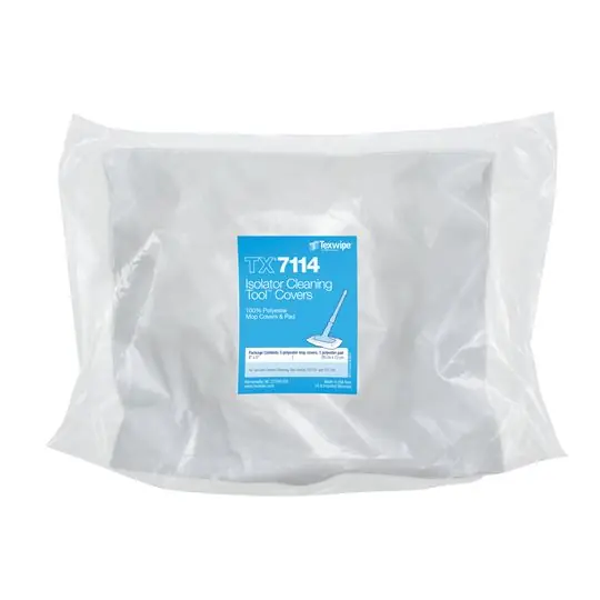 Texwipe TX7114 Polyester Mop Covers & Pads for Mini AlphaMop™ / Isolator Cleaning Tool™ (Case of 150 Covers & 6 Pads)