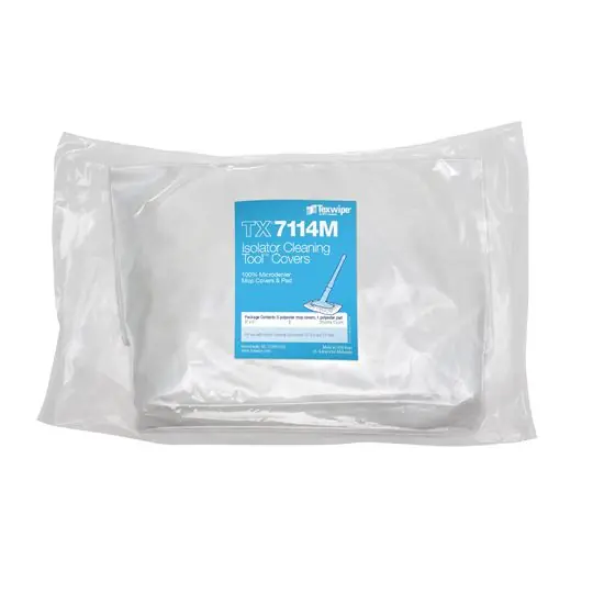 Texwipe TX7114M Microdenier Mop Covers & Pads for Mini AlphaMop™ / Isolator Cleaning Tool™ (Case of 150 Covers & 6 Pads)