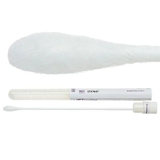 Texwipe STX764T Sterile Small Polyester Collection Swab with Flexible Polystyrene Handle & Transportation System, 6.102" OAL (Case of 500 (10 Bags of 50))