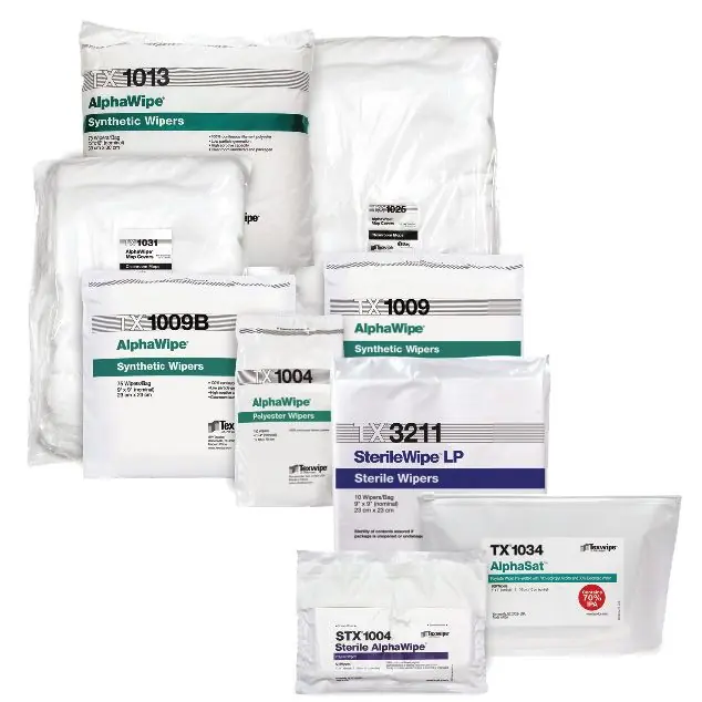 Texwipe AlphaSat® AlphaWipe® Pre-Wetted Polyester Cleanroom Wipers, 70% IPA