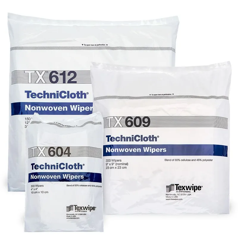 Texwipe TechniCloth® Polycellulose Nonwoven Cleanroom Wipers