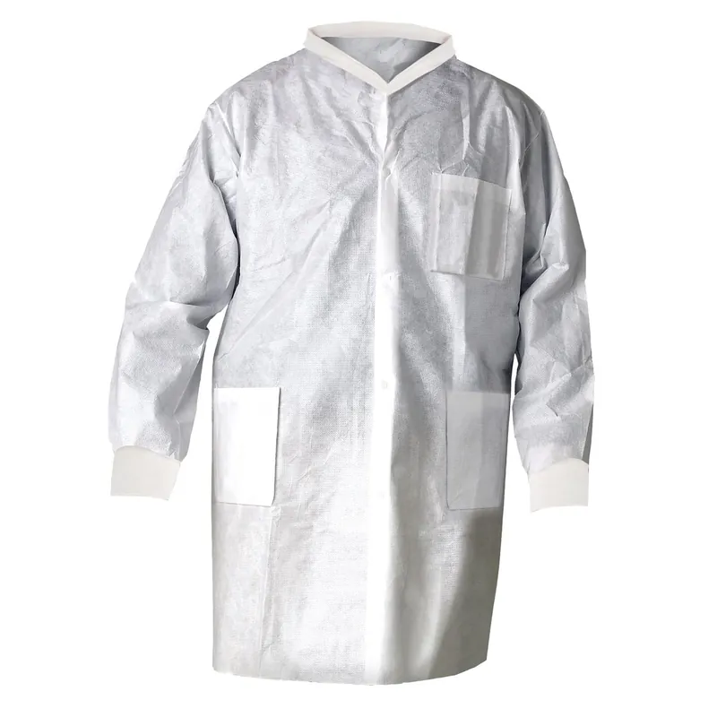 Kimtech™ A8 Certified Disposable Lab Coats with 3 Pockets, White