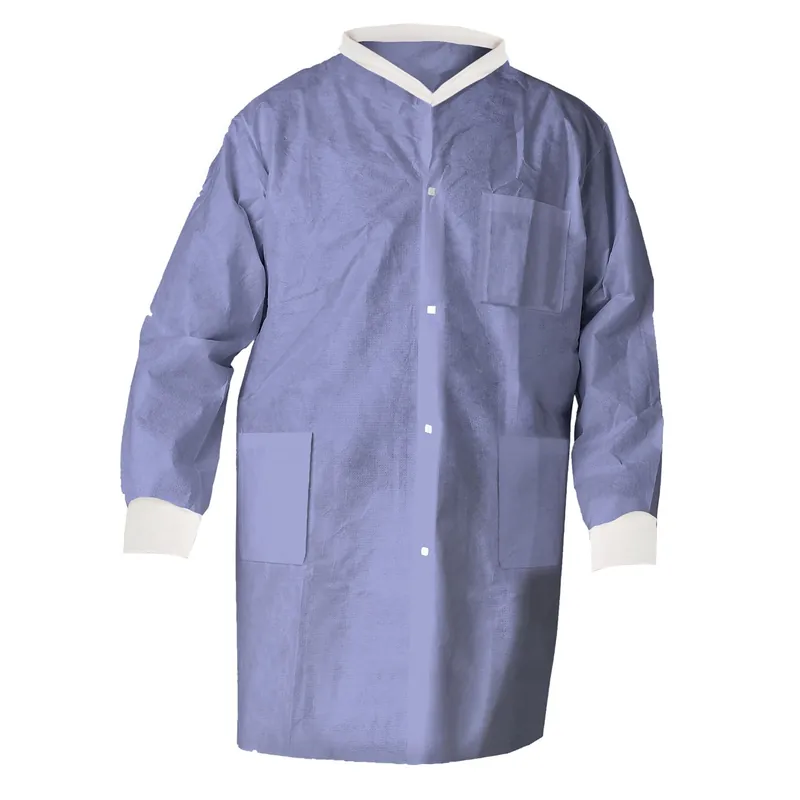 Kimtech™ A8 Certified Disposable Lab Coats with 3 Pockets, Blue