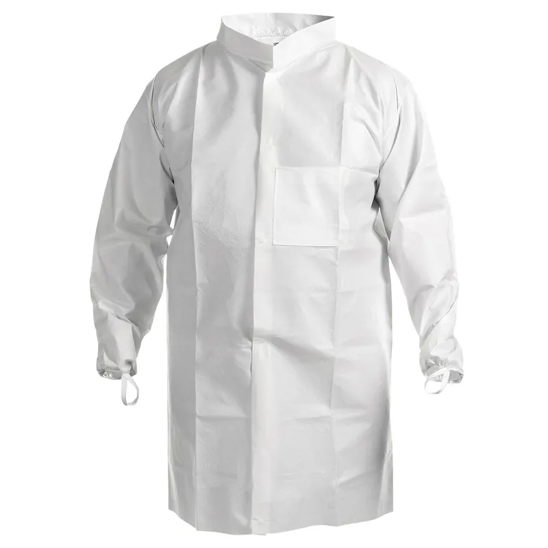 Kimtech™ A7 Disposable Anti-Static Cleanroom Lab Coats with Thumb Loops, White
