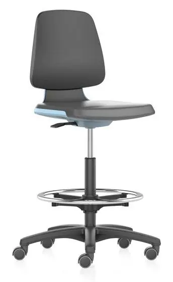 Cramer Citrus High-Height Cleanroom Chair with Black Nylon Base, Synthetic Leather