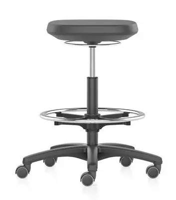 Cramer Citrus Bench Height Cleanroom Stool with 5-Star Base, Polyurethane