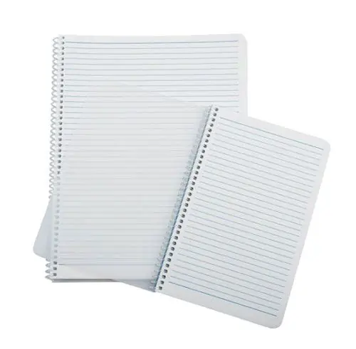 FG Clean Wipes Spiral-Bound College Ruled Cleanroom Notebooks, White