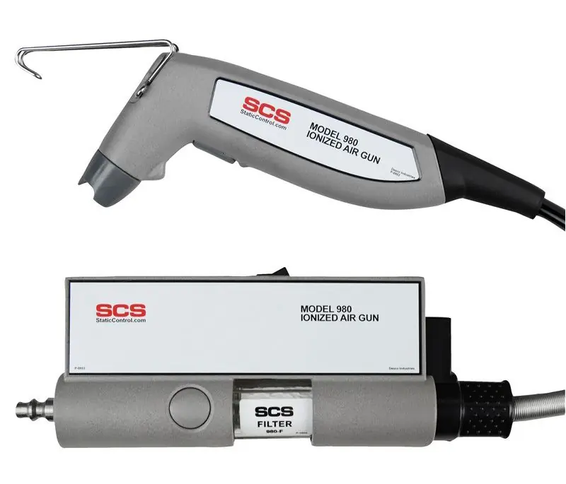 SCS 980 Fast Discharge Ionized Air Gun with 7‘ Hose, 120V