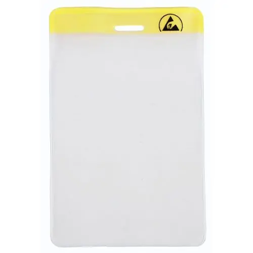 Menda 35014 ESD-Safe Vertical Badge Holder, Yellow, 2" x 3.38"